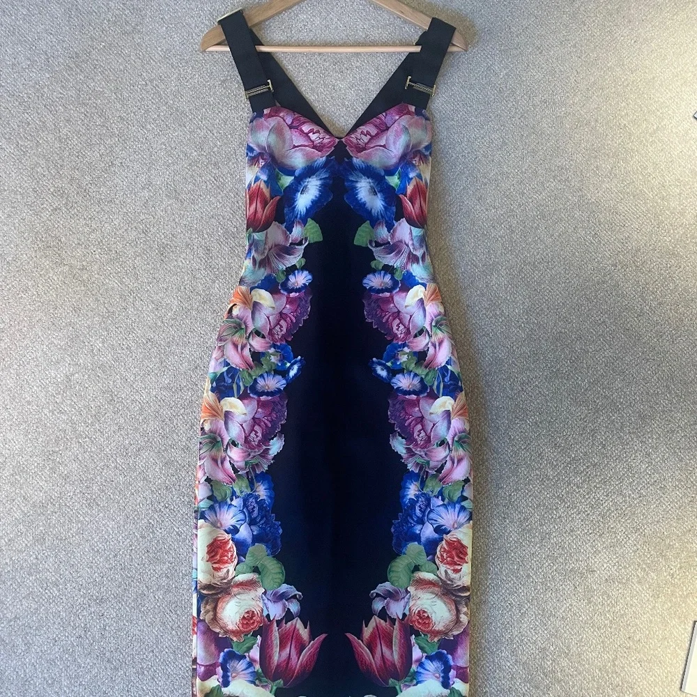 Ted Baker Floral Cross Strap Dress - Picture 1 of 3
